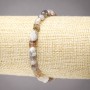 Elastic Botswana Agate Bracelet, Faceted, 8×6 mm diameter